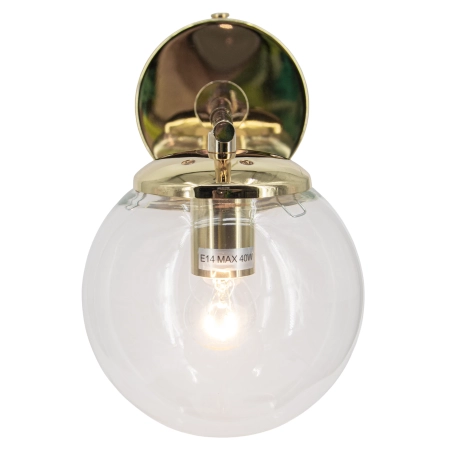 Kinkiet złoty szklany kulisty 8491/1 TR z serii ERICE - Lampy Elem
